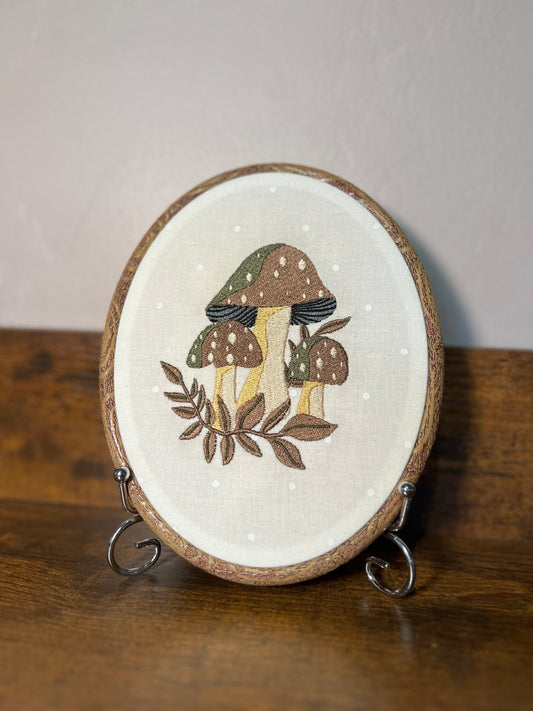 Cottage Core Embroidered Mushroom